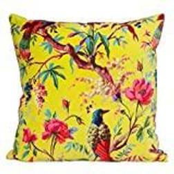 Paoletti Paradise Nature Print Velvet Complete Decoration Pillows Yellow