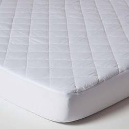 Homescapes Euro Single Mattress Cover White