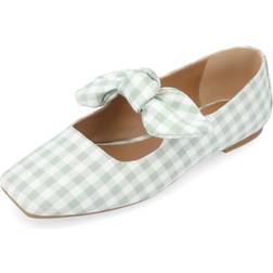 Journee Collection Women's Seralinn Bow Flats Sage Sage