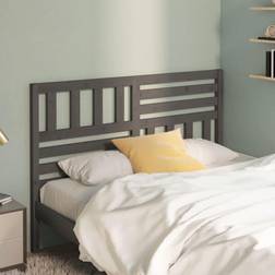 vidaXL grey, 141 Solid Wood Pine Bed Headboard