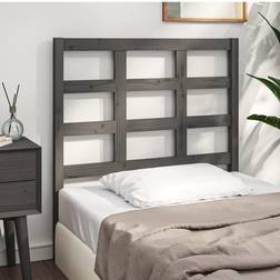 vidaXL grey, 95.5 Solid Wood Pine Bed Headboard