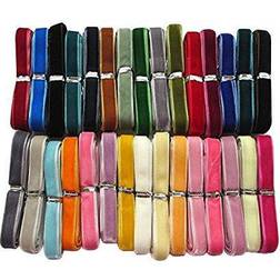 Chenkou craft 30 yards 3/8" velvet ribbon total 30 3/8"10mm multicolored