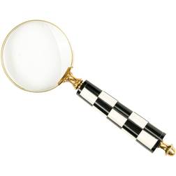 Hill Interiors Horn Cheque Magnifying Glass Black/White