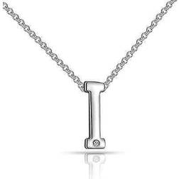 Jones Initial Necklace Letter Created with Zircondia Crystals