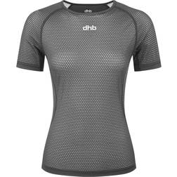 Dhb Women's Lightweight Mesh Short Sleeve Base Layer, Black