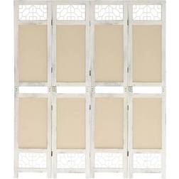 vidaXL 4-Panel Cream Room Divider