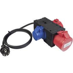 Benning 044147 Test lead adapter PG plug CEE Cara connector, CEE connector Red, Blue