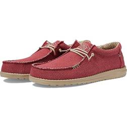 Hey Dude Wally Braided Pompeian Red Shoes Beige