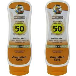 Australian Gold Sunscreen Lotion SPF 50, Moisture Max Infused Aloe Vera