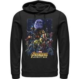 Marvel Men's avengers: infinity war character collage pull over hoodie