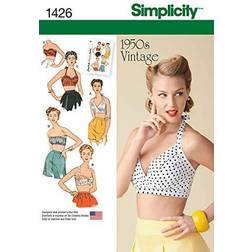 Simplicity Sewing pattern, bra tops, 1950's retro, sizes 14-22 1426 from uk sewing