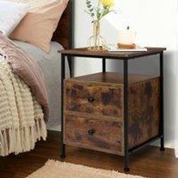 ELFORDSON Jada 2 Drawer Retro Bedside Table