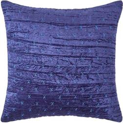 Homescapes Navy Crushed Cushion Cover Blue