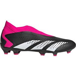 Adidas Predator Accuracy.3 Laceless Firm Ground - Core Black/Cloud White/Team Shock Pink 2