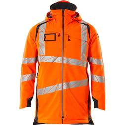 Mascot 19030-449-14010 Accelerate Safe Atmungsaktiv Parka, Wind- und wasserdicht, Zweifarbig, Hi-Vis Orange/Schwarzblau, Größe