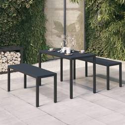 vidaXL black Garden Patio Dining Set