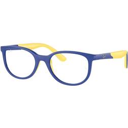 Ray-Ban Children Rb1622 Kids Bio-based Blue On Yellow Clear Lenses Polarized 48-17