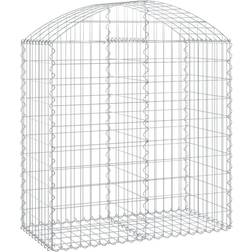 vidaXL Arched Gabion Basket Galvanised Iron Mesh Wire Stone Basket