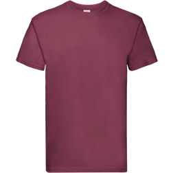 Fruit of the Loom Men's Super Premium Short Sleeve Crew Neck T-shirt - Burgundy