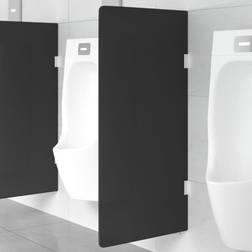 vidaXL Urinal-Trennwand Wandmontage Schwarz 90x40 cm Hartglas Schwarz