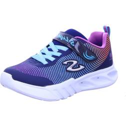 Skechers flicker flash younger girls trainers navy