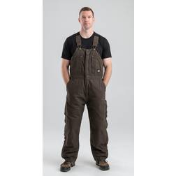 Berne Men's Deluxe Insulated Bib Overall, Regular, Bark