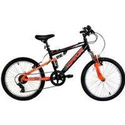 Basis Gator Mountain Bike Kids Full Suspension Junior 20" Black/Red