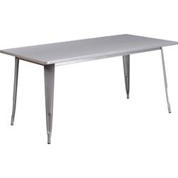 Flash Furniture 1266530 Silver/Chrome Dining Table 80x160cm