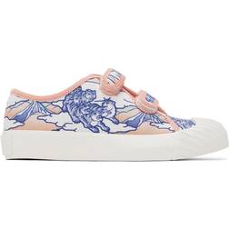 Kenzo Kid's Rainbow Print Canvas Sneakers - Blue/White/Light Pink