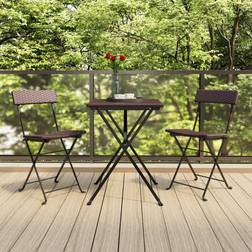 vidaXL brown Folding Bistro Set