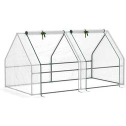 OutSunny Mini Small Greenhouse with Steel Frame PE Cover