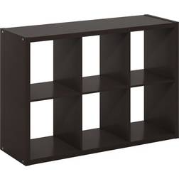 Furinno Cubicle Open Dark Oak Storage Cabinet 76.2x111.2cm