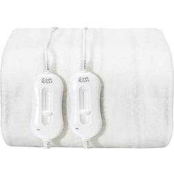 Cozy Night Double Fitted Blankets White