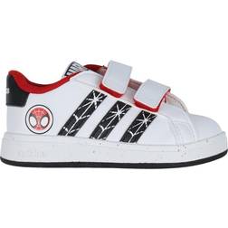 Adidas Infant Grand Court x Marvel Spider-Man - Cloud White/Core Black/Better Scarlet