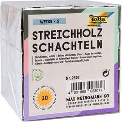 folia Bastelzubehör Streichholzschachteln S weiß 10 St