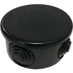 Wiska IP55 Round Black Plastic Junction Box Grey 665N