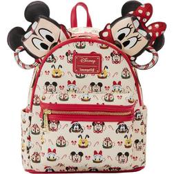 Loungefly Disney Hot Cocoa AOP Mini Backpack Black/Brown/Red One-Size