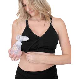 Kindred Bravely Sublime Sports Pumping Nursing Hands-Free Bra Black