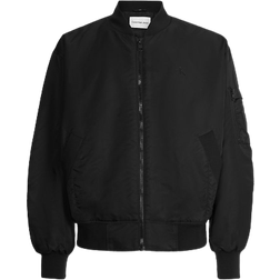 Calvin Klein Relaxed Nylon Bomber Jacket - Black