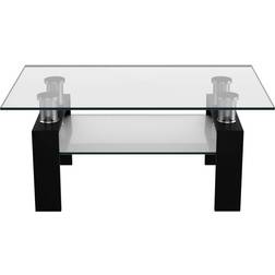 Costway Rectangle Black Coffee Table 59.7x100.3cm