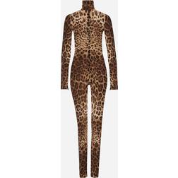 Dolce & Gabbana Sheer leopard-print jumpsuit