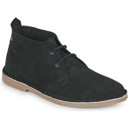 Jack & Jones Mens Cow Leather Desert Boots Navy