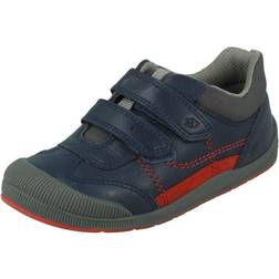 Tickle, Navy blue leather boys riptape pre-school shoes