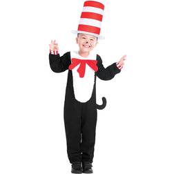 Smiffys Kids Cat in the Hat Jumpsuit