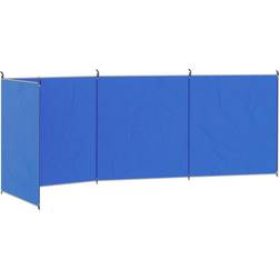 OutSunny Camping Windbreak, Foldable Portable Wind Blocker Blue