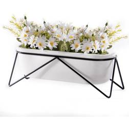 Maison & White Desktop Planter Frame Oval Ceramic Pots Plant Stand M&W