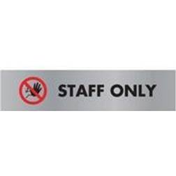 Stewart Superior Acrylic Sign Staff Only SR22365 UP22365