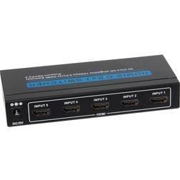 Nikkai 5 Port 1 Port Out 4K 60Hz Resolution with Remote Control