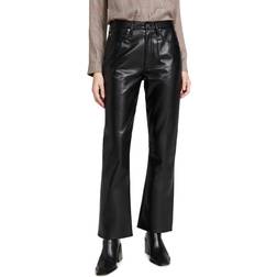 Agolde Black Relaxed Boot Leather Pants Detox WAIST