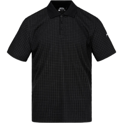 Slazenger Men's Check Golf Polo T-shirt - Black